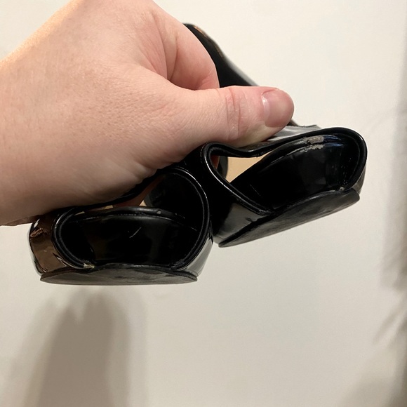 H&M Peep Toe Platform Faux Patent Stiletto Heels - Picture 9 of 9